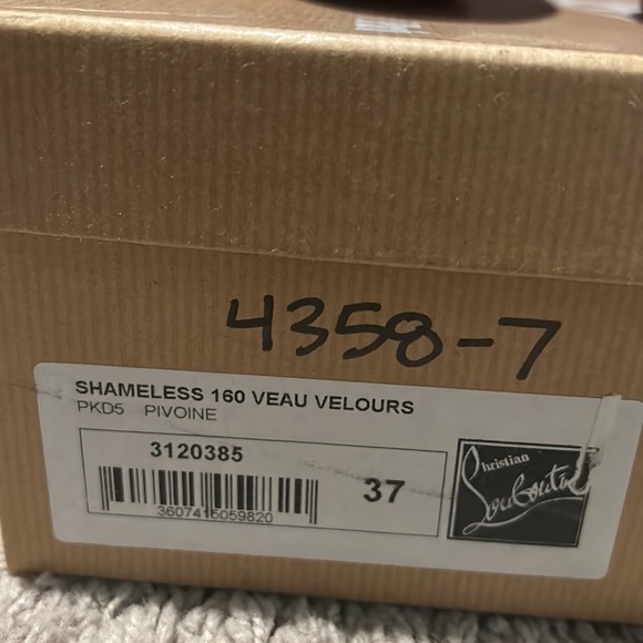 Christian Louboutin             SHAMELESS 160 VEAU VELOURS.        Sz 37 FUSCHIA - Picture 4 of 4